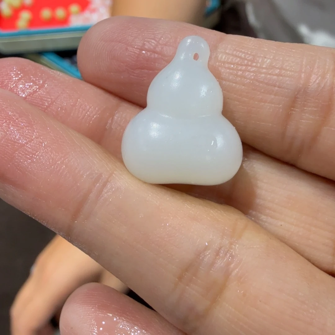 和田玉未镶嵌颈饰俄料白玉葫芦TZ多样性拍一发一