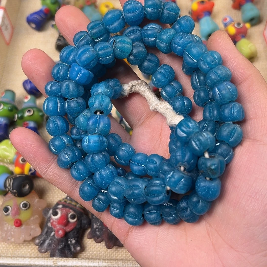 琉璃非金属蓝色瓜珠