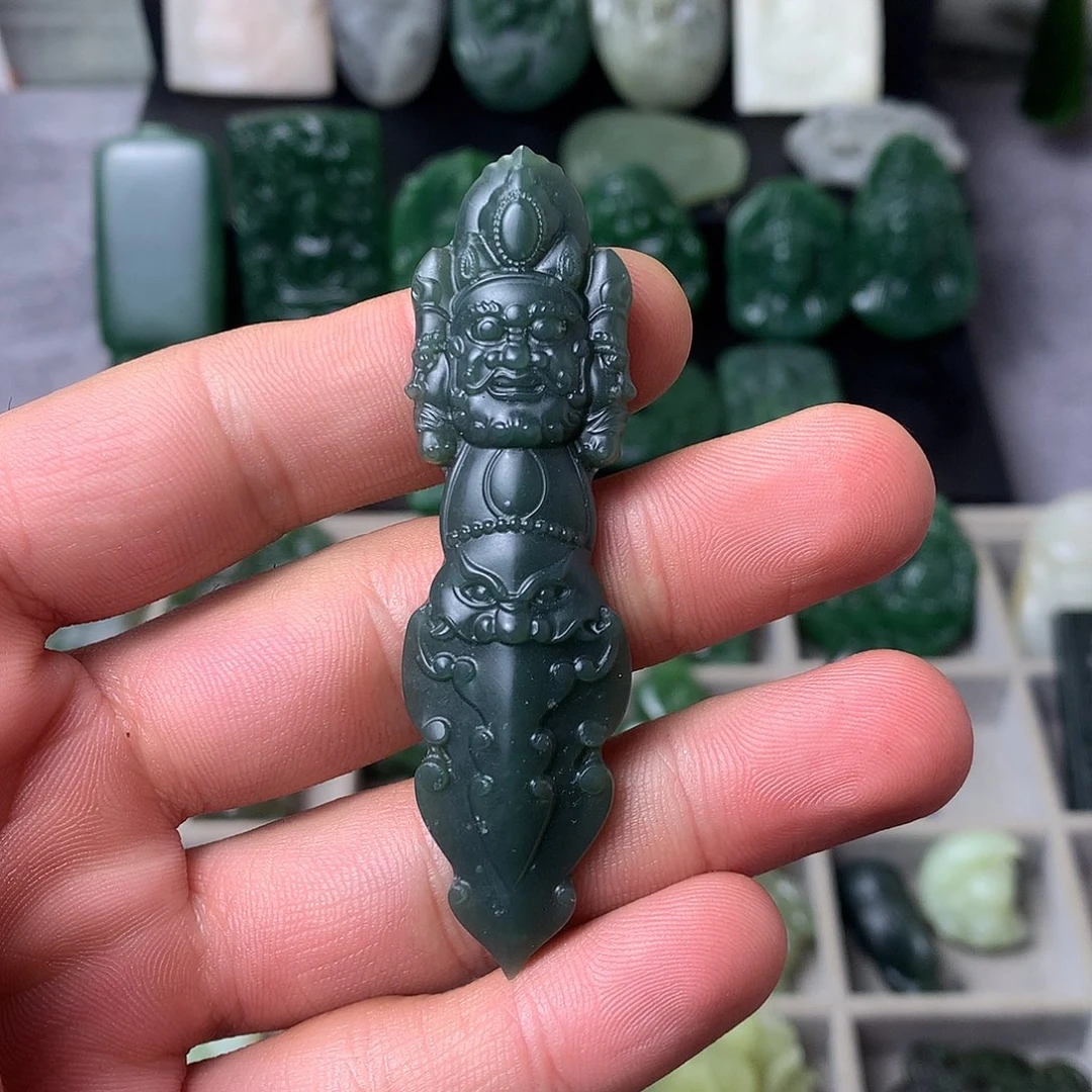 和田玉未镶嵌吊坠(不含链)