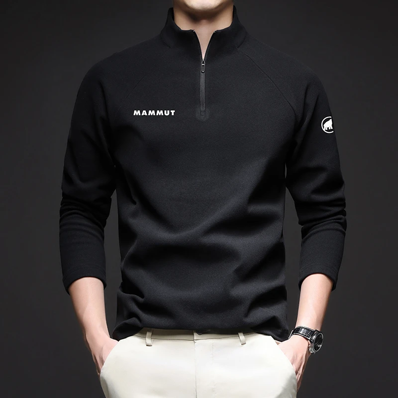 【瑞士大象】秋冬新款男士保暖卫衣户外运动休闲套头长袖T恤打底衫