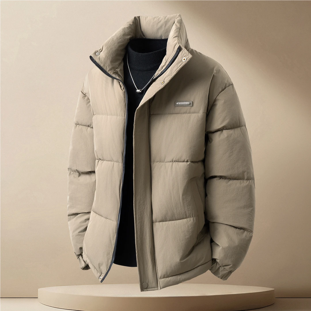 气场强大高级感男装冬季男棉袄立领时尚保暖棉服加棉加厚男士棉衣