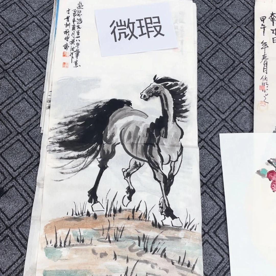 国画毛英波老师四尺花鸟qiqi