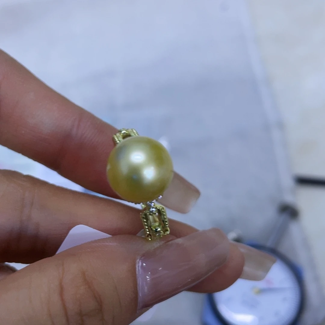 海水珍珠戒指银S925镶嵌