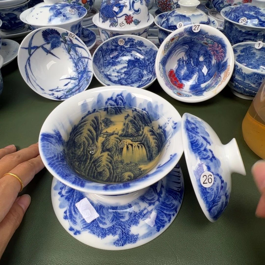 陶瓷景德镇纯手工纯手绘茶具木木26