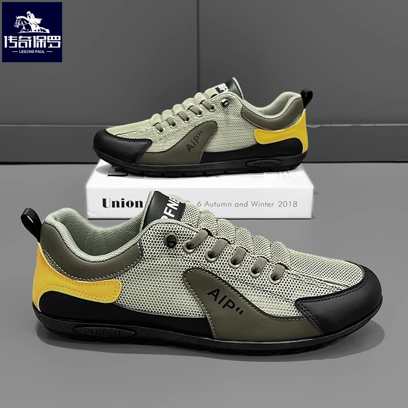 传奇保罗2025新款夏季低帮透气防滑阿甘鞋轻便跑步时尚休闲鞋