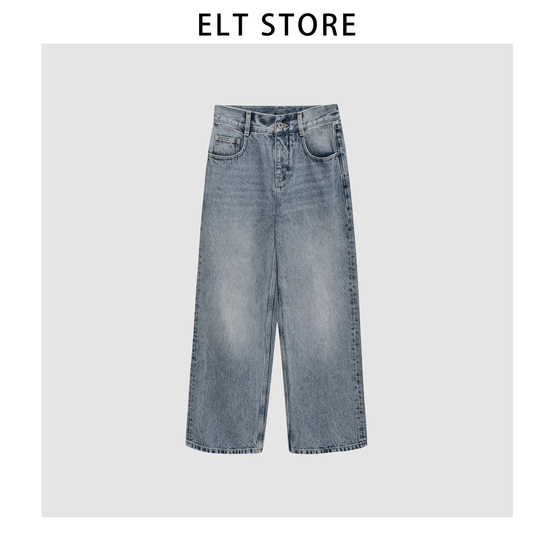 2025秋新品纯棉雪花肌理牛仔长裤1718