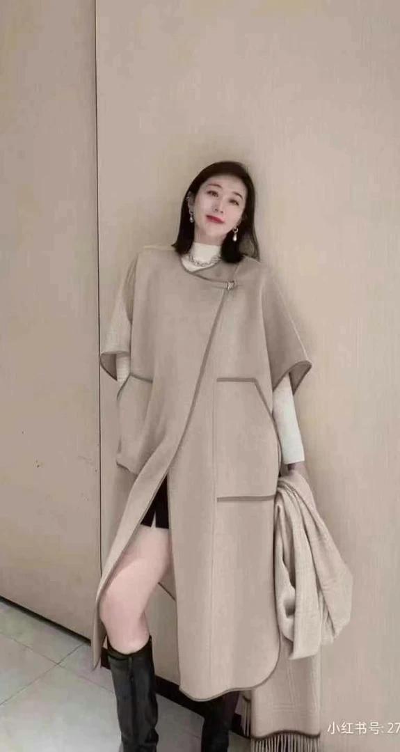 不支持退换/毛呢外套保暖长款蝙蝠设计师女装百搭5400528