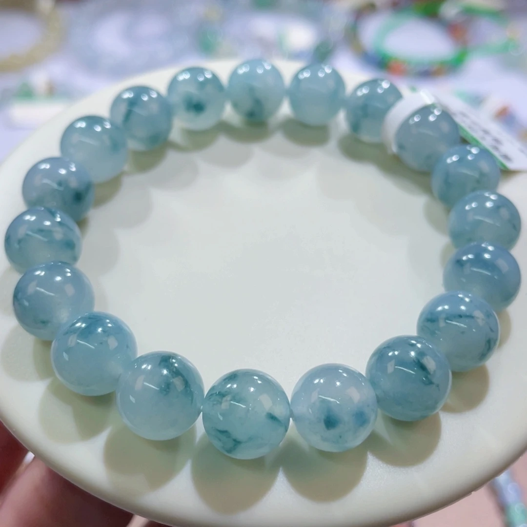 未镶嵌手链翡翠金丝蓝卡10