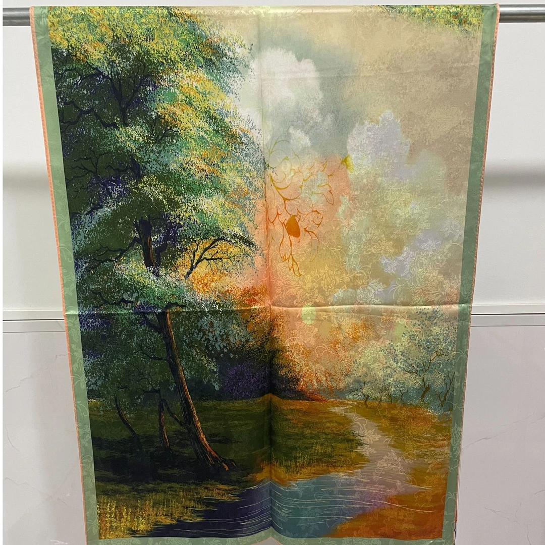 #125  挪威森林  70*180长巾丝巾披肩围巾双面百搭休闲时尚气质