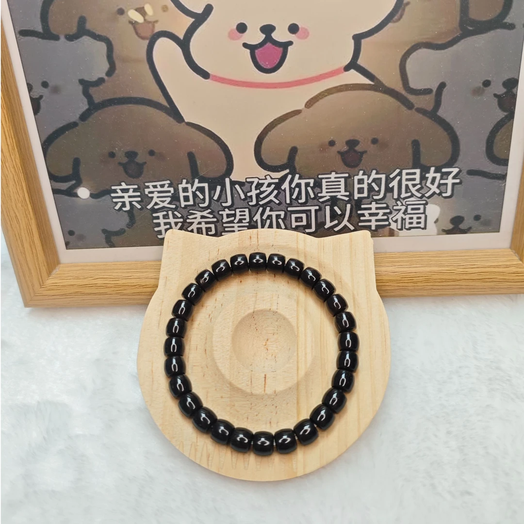 Y002-尼泊尔椰蒂直切9*8mm黑金椰蒂