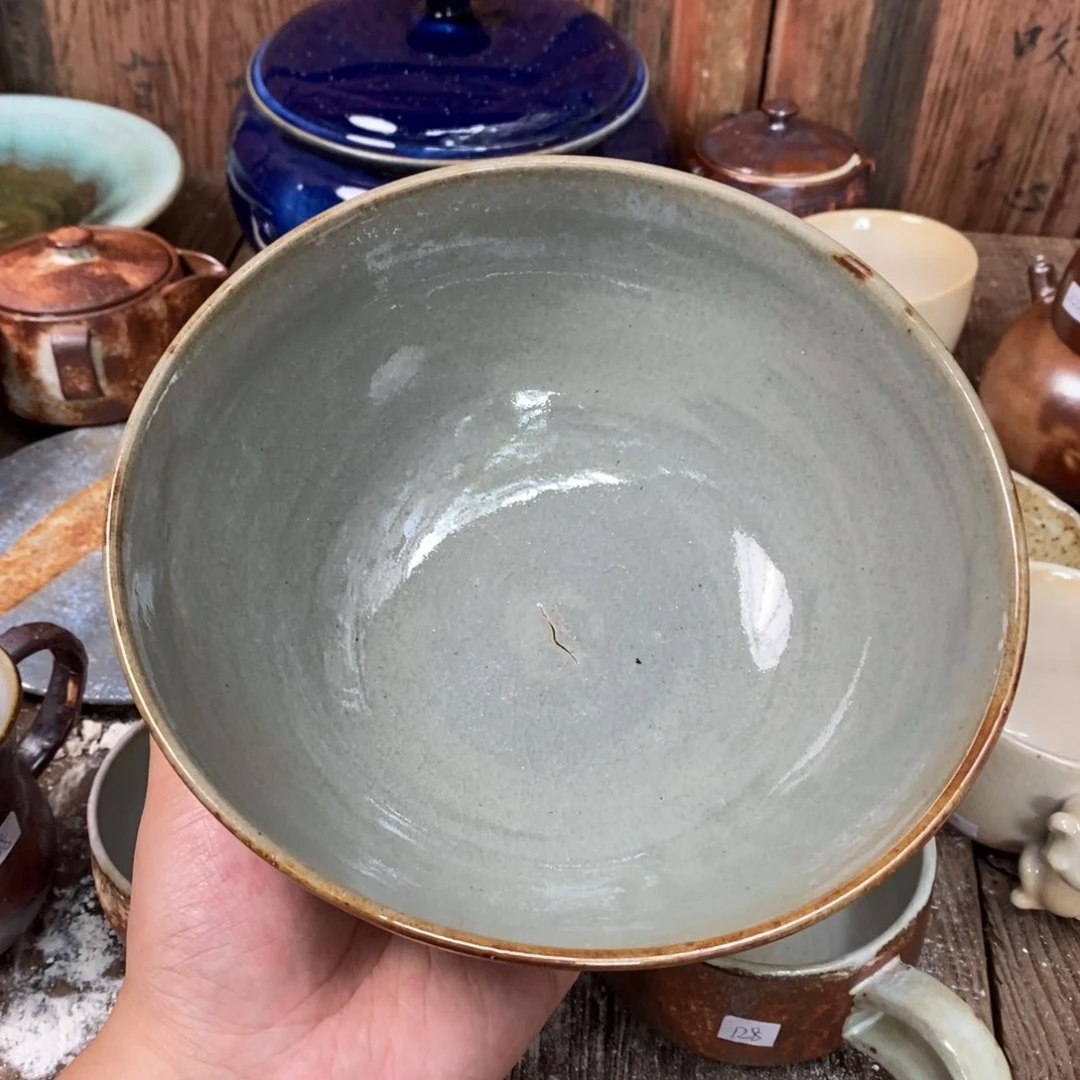 浪鬼材烧生活陶系列羽*瑕疵大碗