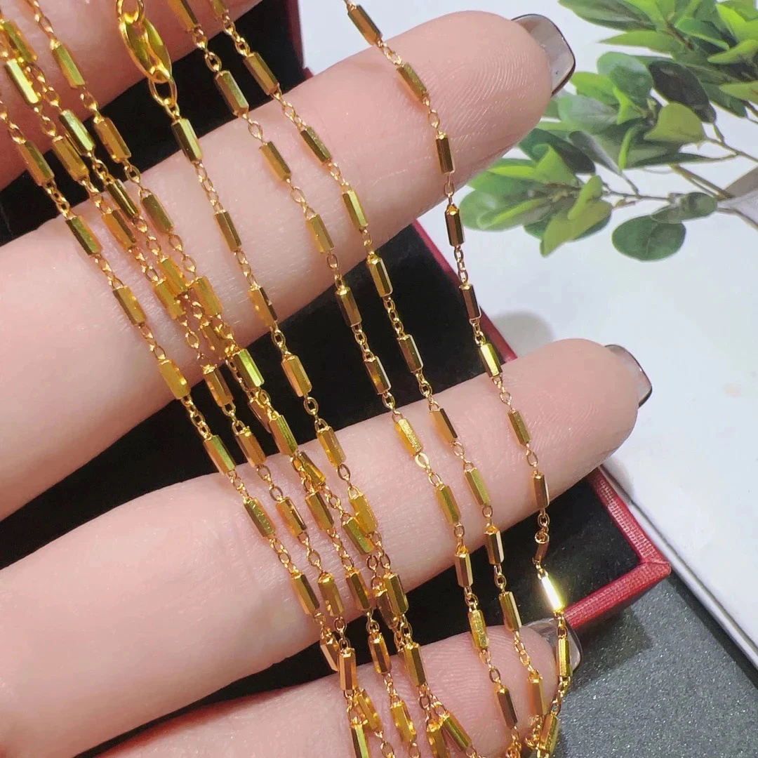 链子925银 足银990精工节节高单链A082