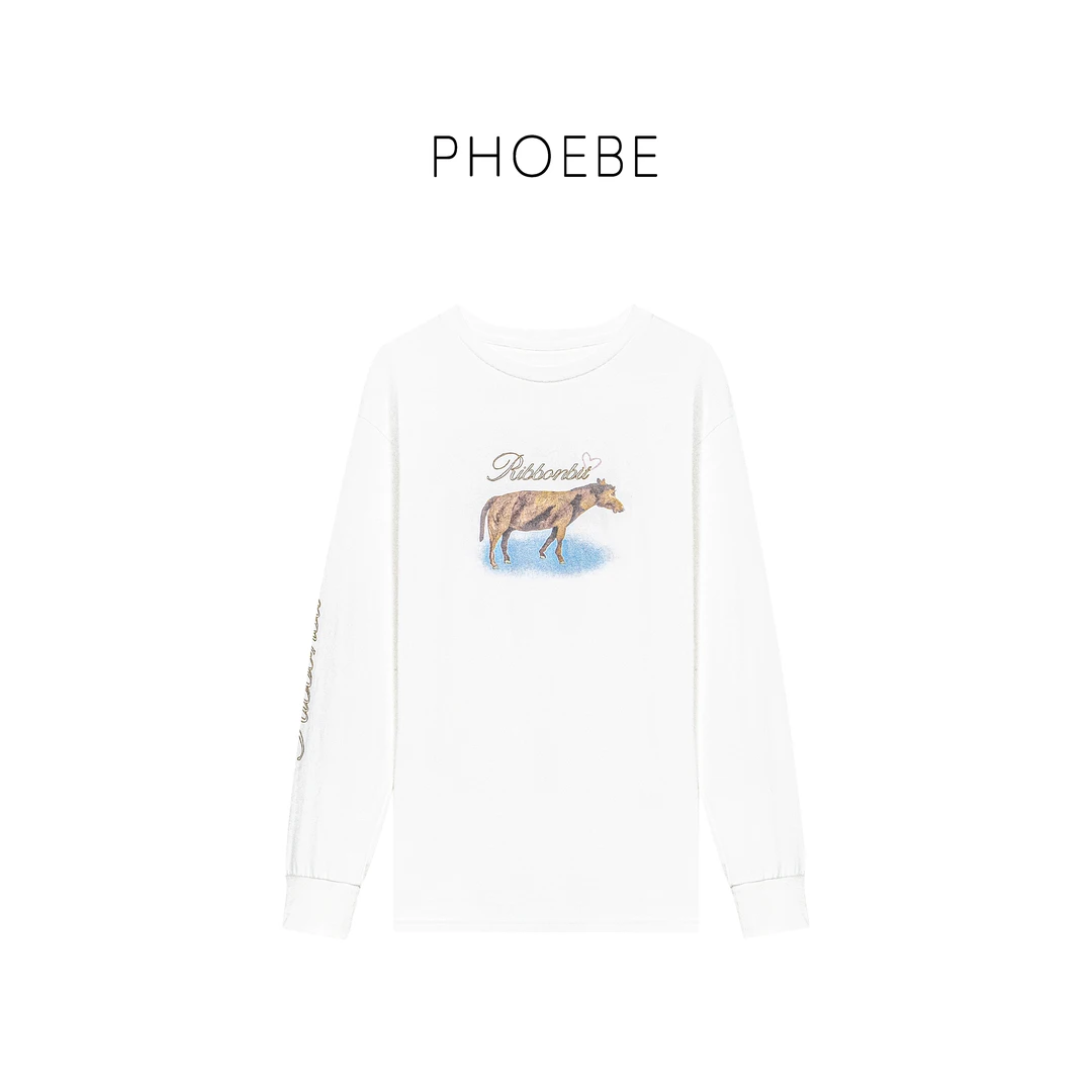 【小马t】PHOEBE叶姐 春季新款时尚圆领印花卫衣Y5021461C