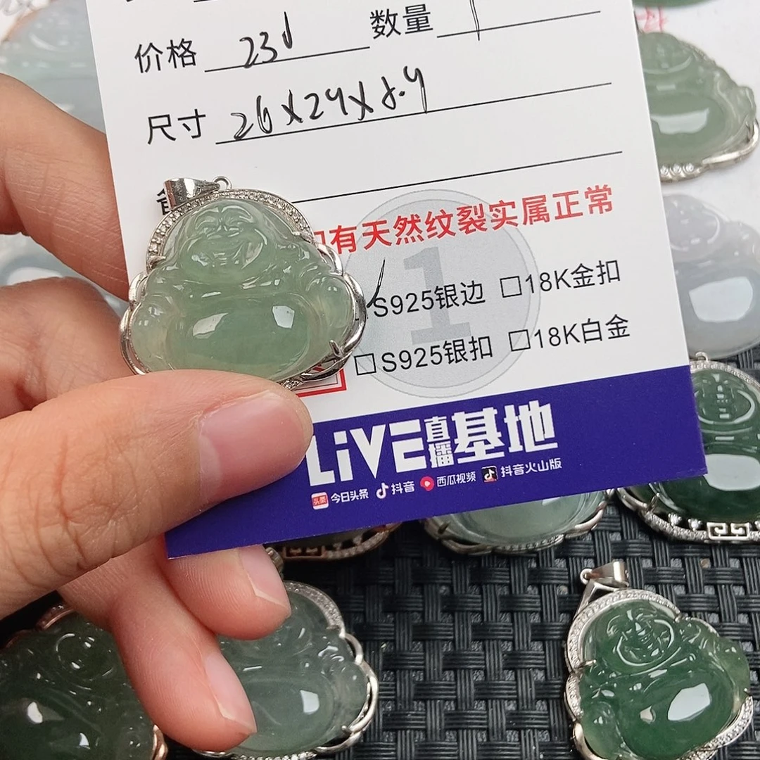 翡翠银S925镶嵌颈饰