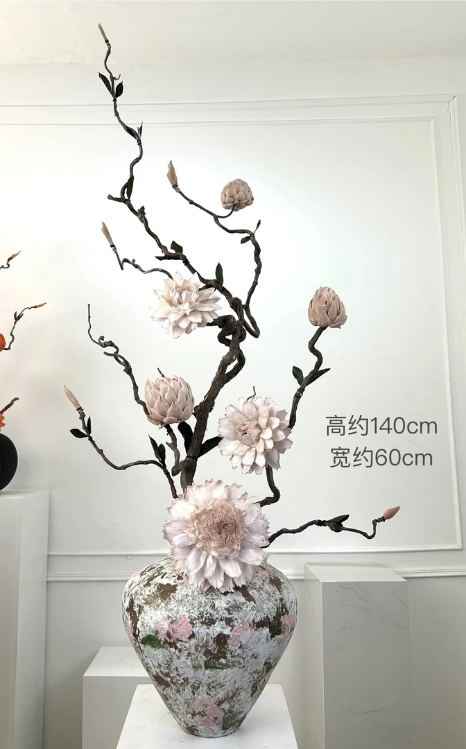 永生花，永生洋蓟一整套，电视柜款