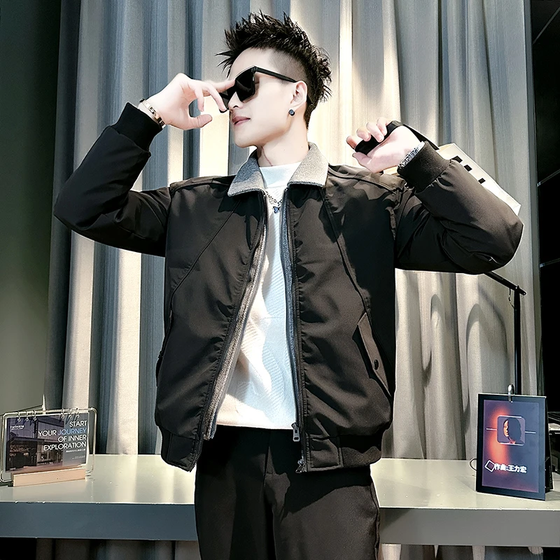 男士冬款立领棉服冬季加厚保暖外套2024新款潮流百搭短款棉衣外套