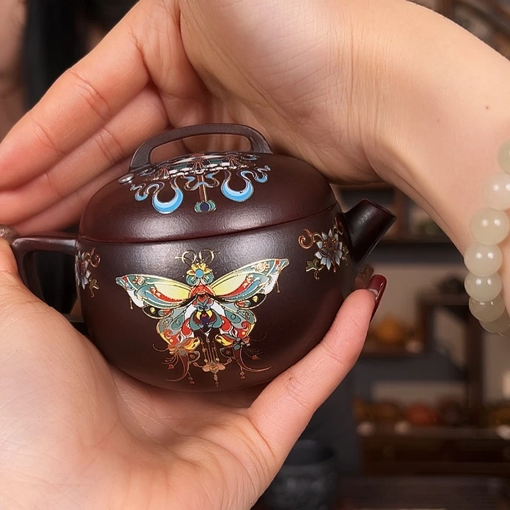 紫砂茶壶宜兴紫光药