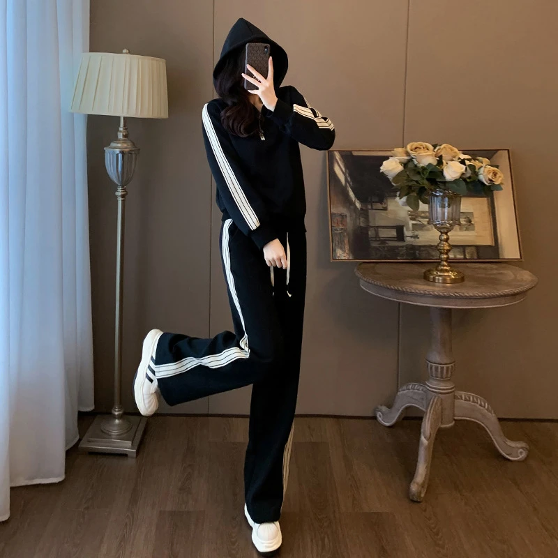 网红炸街运动休闲套装女秋装气质显瘦遮肉时尚洋气卫衣卫裤两件套