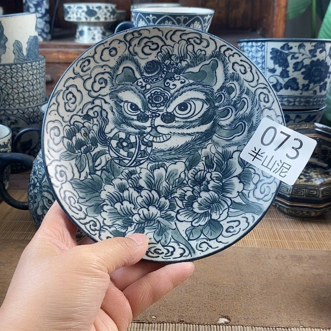 手工手绘青花高温陶瓷
