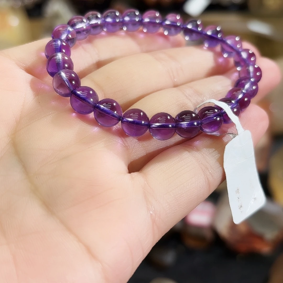 手链水晶未镶嵌卡8紫水晶