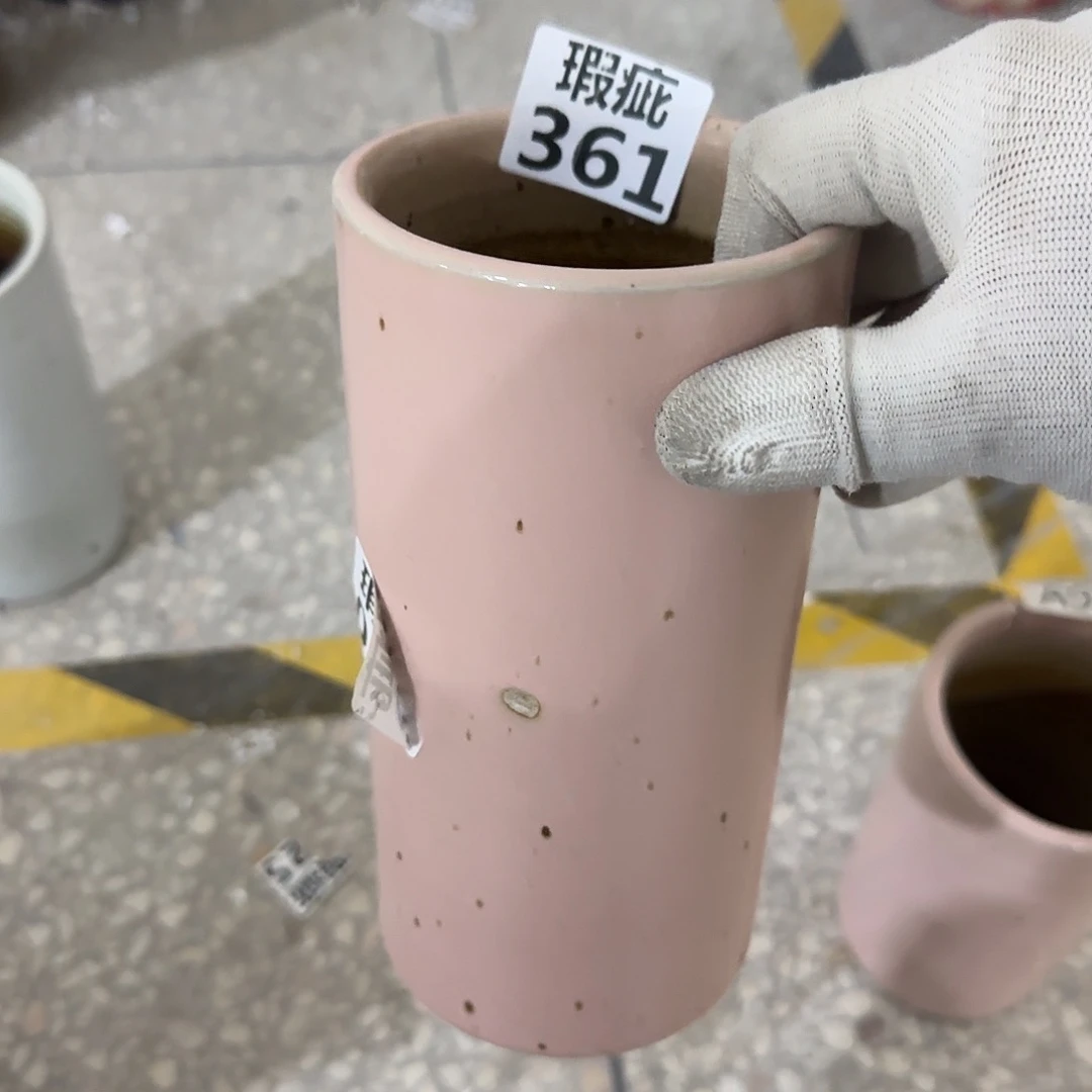 瓷片景德镇手工花盆次品