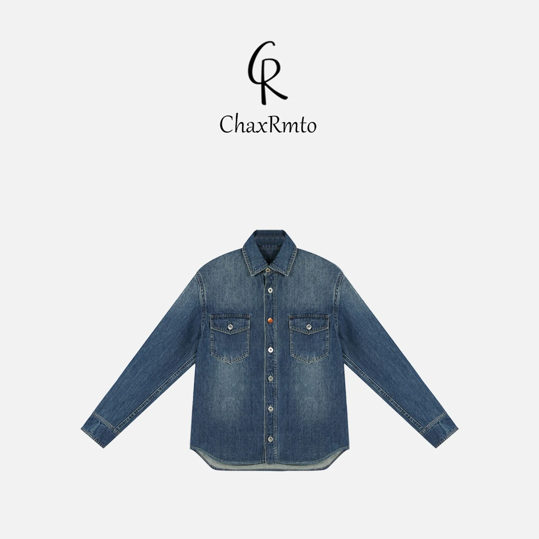 ChaxRmto 早春时尚复古休闲长袖水洗牛仔外套 斯斯SC1D3636