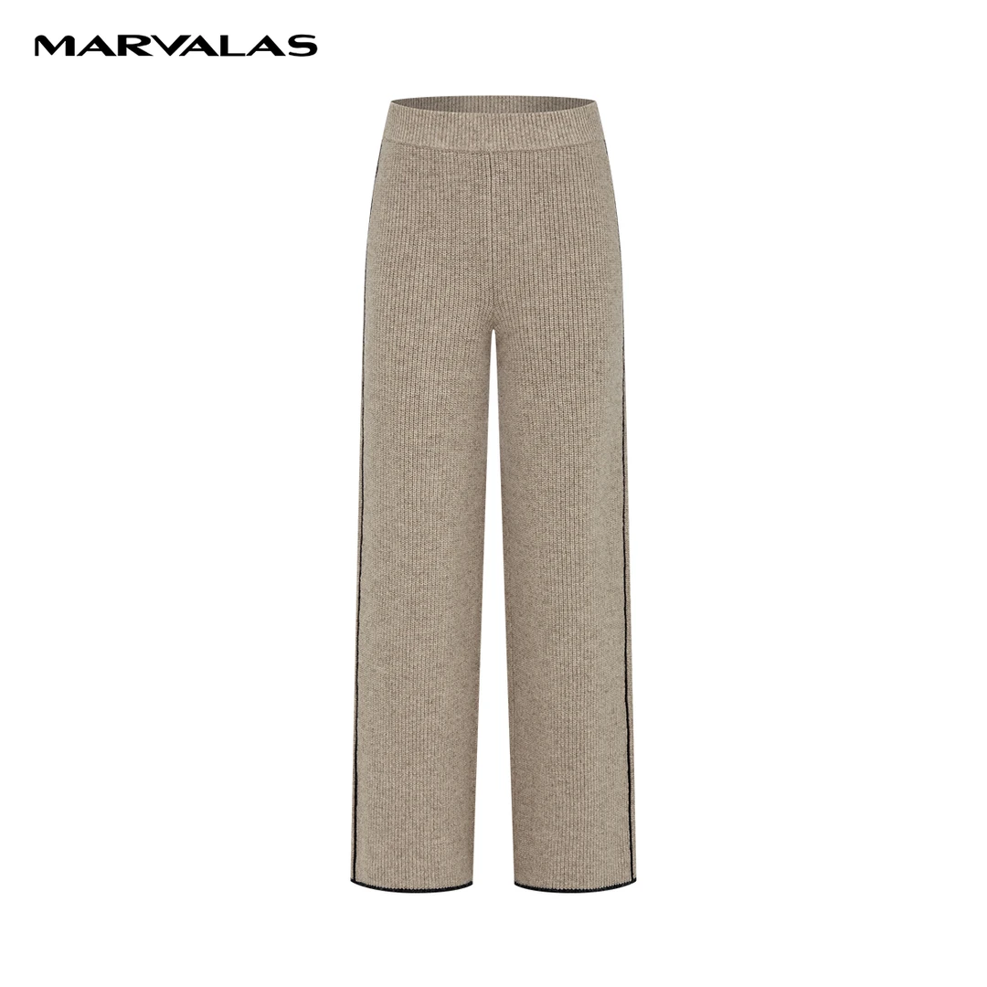 【众心专属】曼德诗毛织长裤2025秋季新款绵羊毛牦牛绒混纺休闲裤