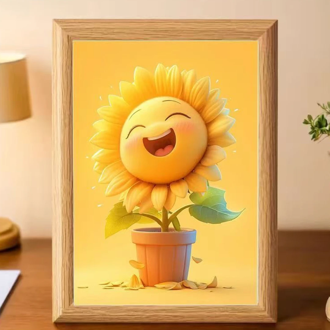 纯手工十字绣成品向阳的生活向日葵治愈而生励志装饰卧室挂画