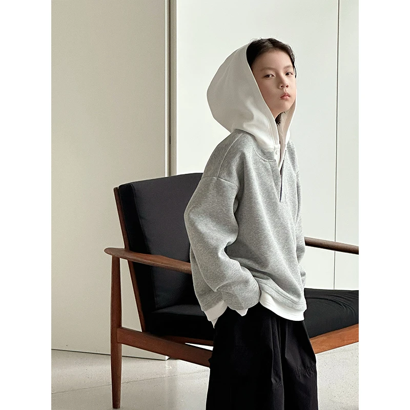 【现货】儿童春秋款中大童连帽卫衣儿童上衣男童外套女童卫衣韩版