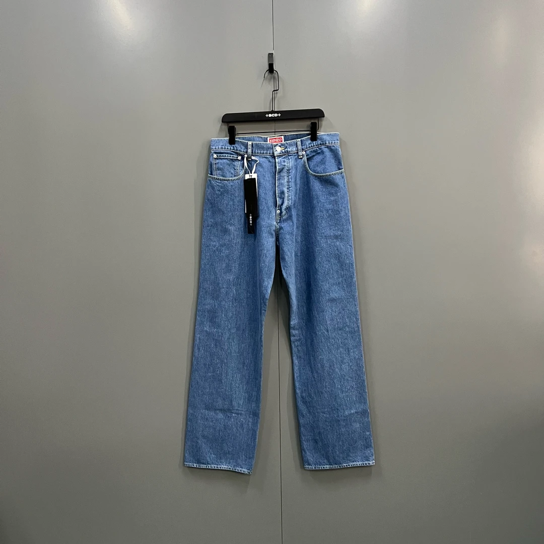 未使用 KENZO/肯佐 (ll) 蓝色阔腿牛仔裤 31码 016962