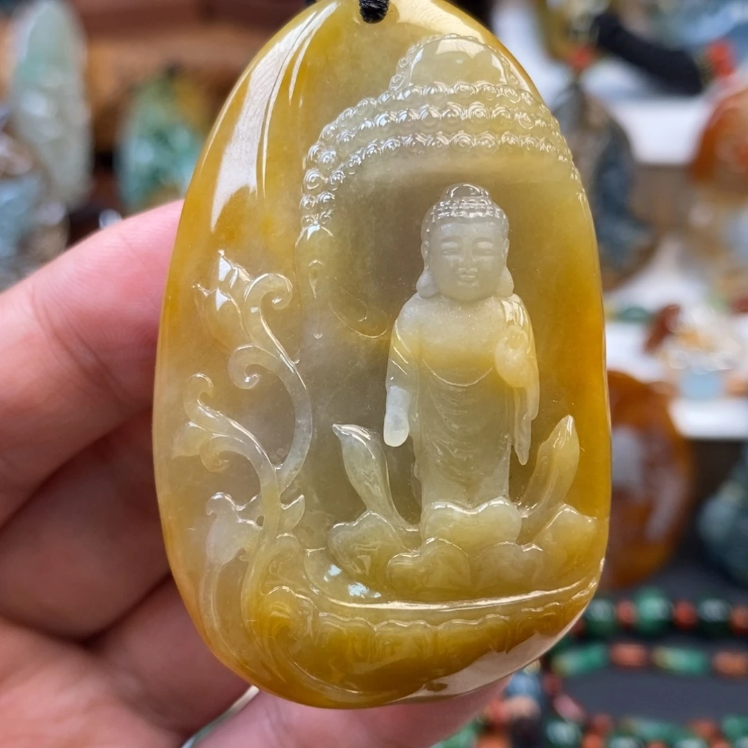 翡翠未镶嵌颈饰新生佛