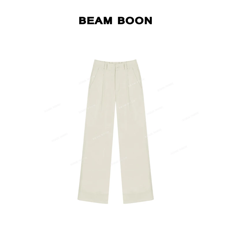 Beam Boon【翻转裤】定制抗皱抗紫外抗菌松紧腰翻边九分直筒裤