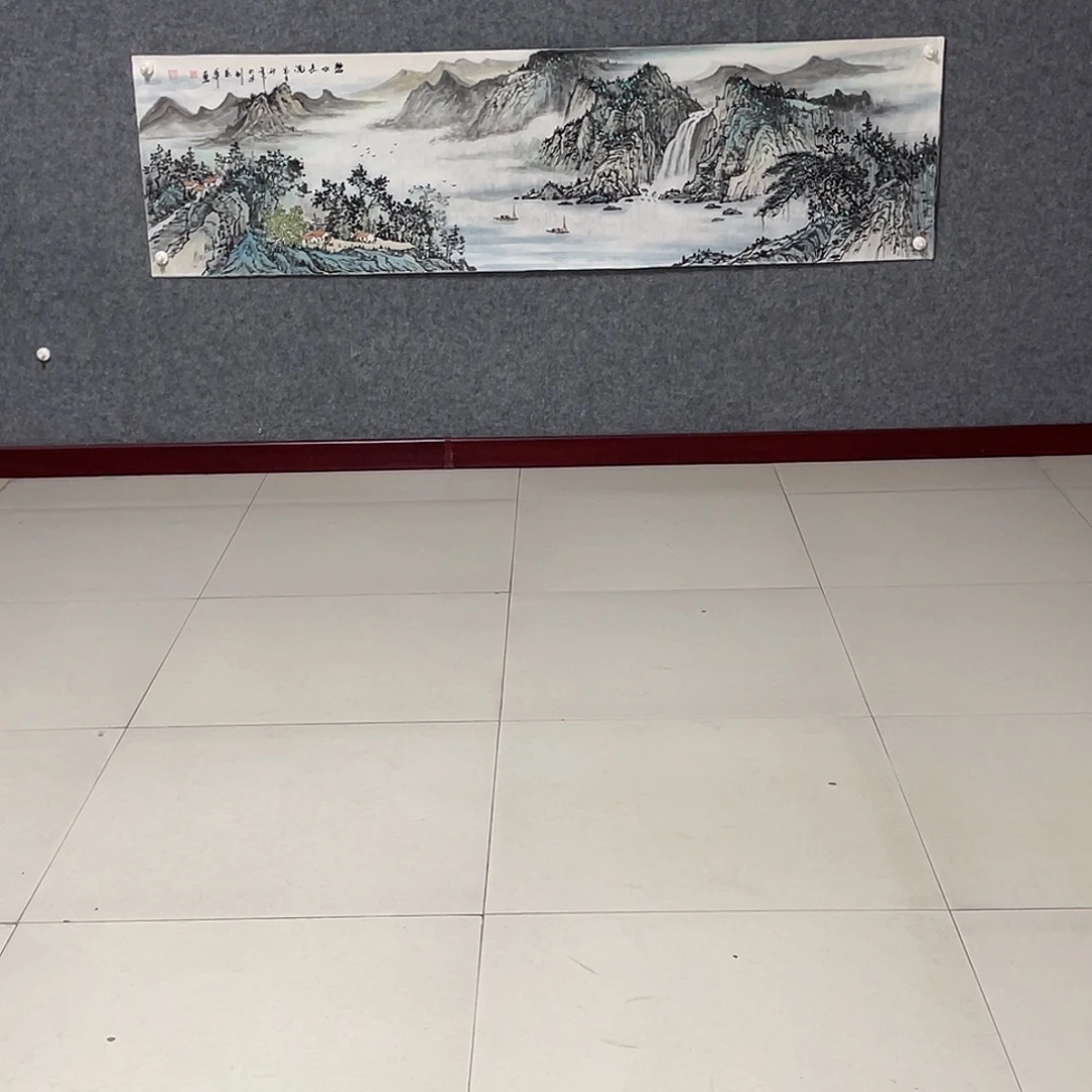 灿***辰国画六尺对开画芯 捡漏