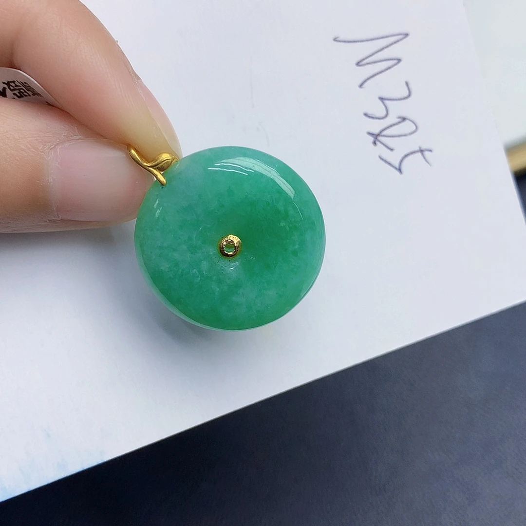 翡翠颈饰18K金镶嵌235789