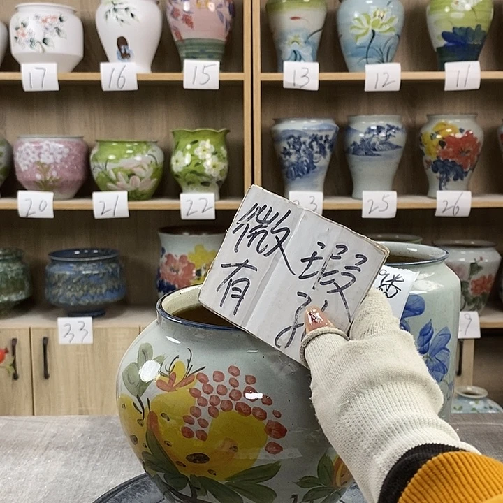 缸3xc景德镇陶瓷花盆
