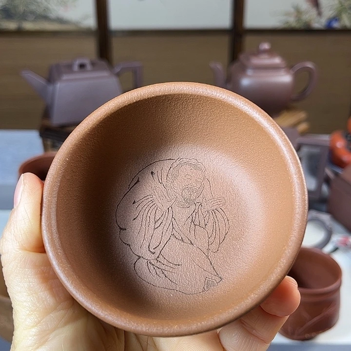 紫砂茶杯龍**祥半手主人杯容量100