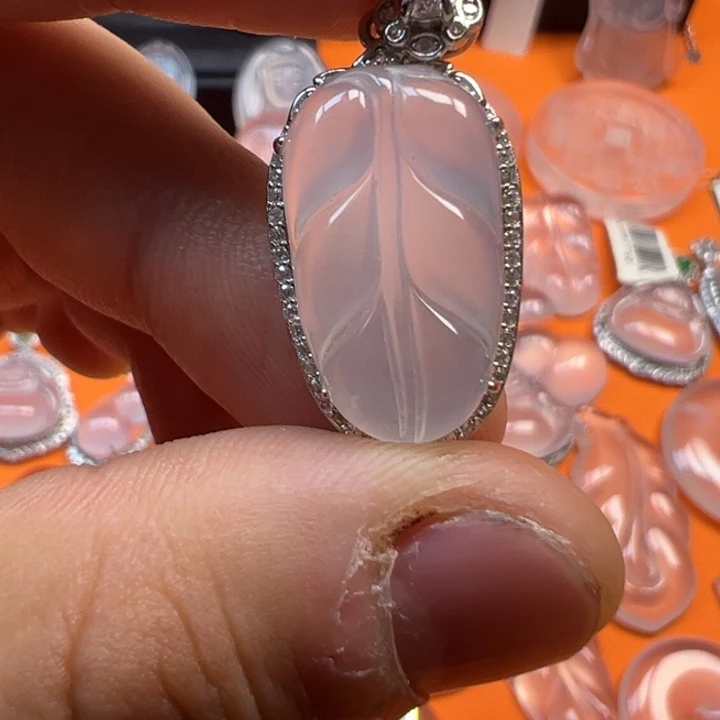 石英质玉银S925镶嵌项圈