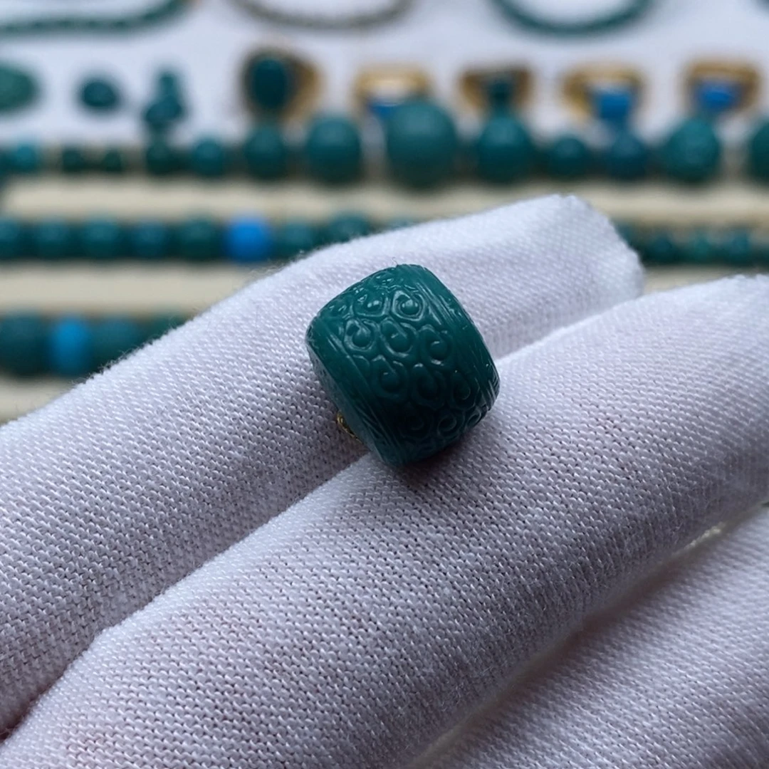 绿松石未镶嵌珠宝奇石祥云老型12mm