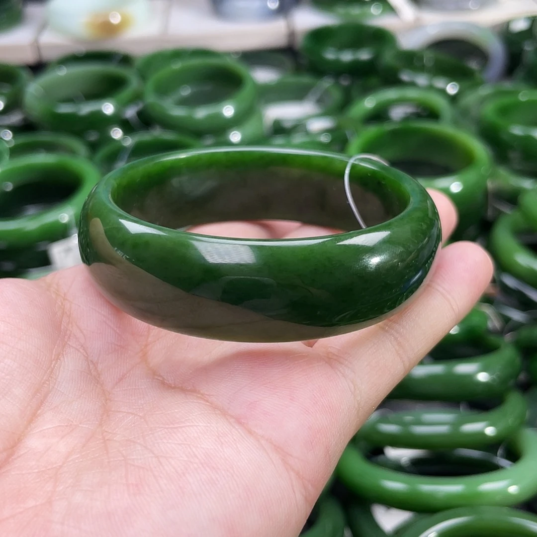 和田玉（碧玉）手镯未镶嵌启***6