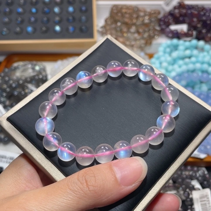 手链未镶嵌长石粉月光手链10m