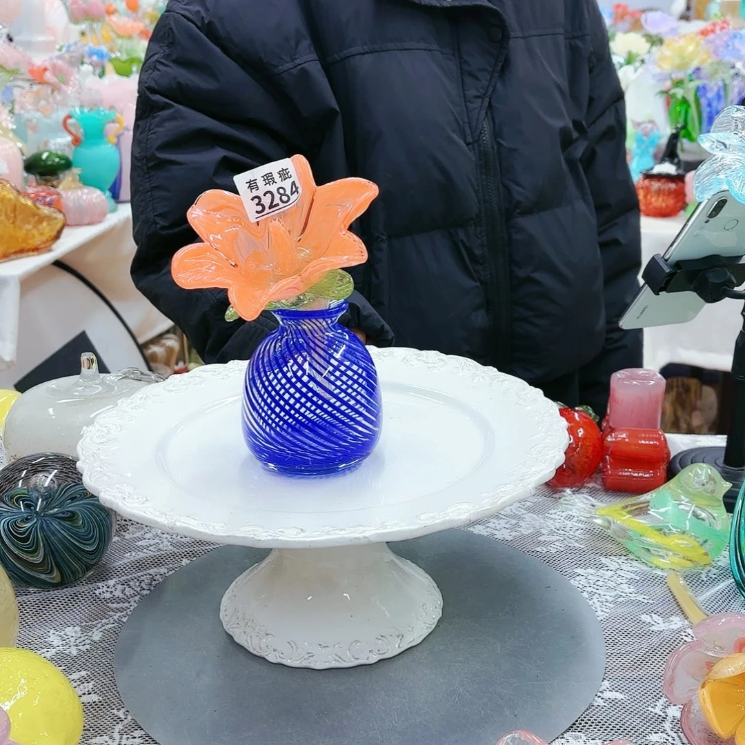 福利不退不换琉璃花瓶艺术品