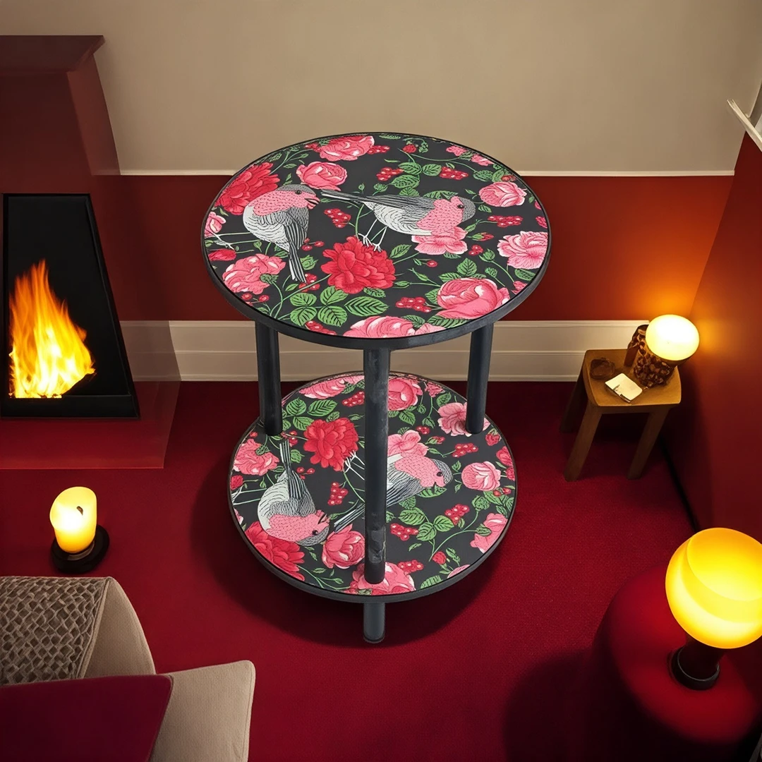 报喜鸟双层家用角几边几客厅床头柜小茶几支架家居桌子圆形通