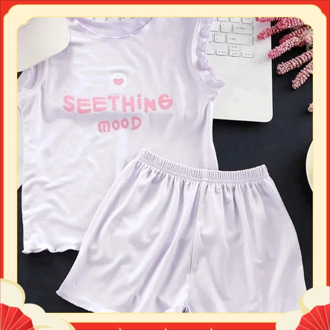 女童睡衣莫代尔短袖套装夏季薄款中大童空调DLTZ两件套短裤【悦达】