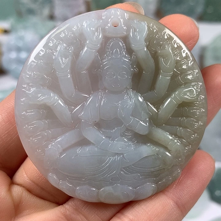 颈饰未镶嵌翡翠千手观音福利