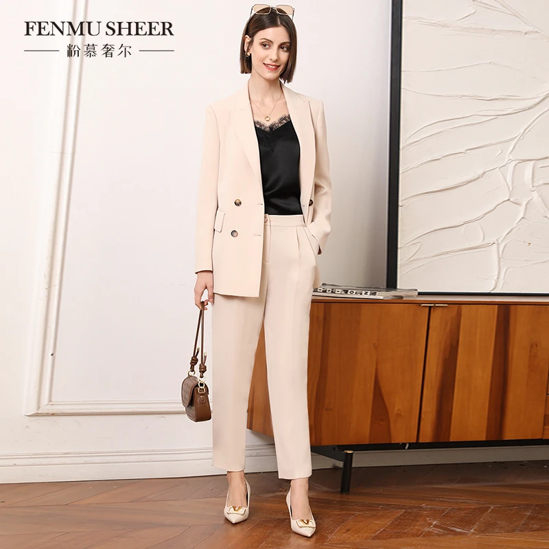 【丽公主专属】粉慕奢尔醋纤高级感气质显瘦通勤时尚百搭西裤-T059