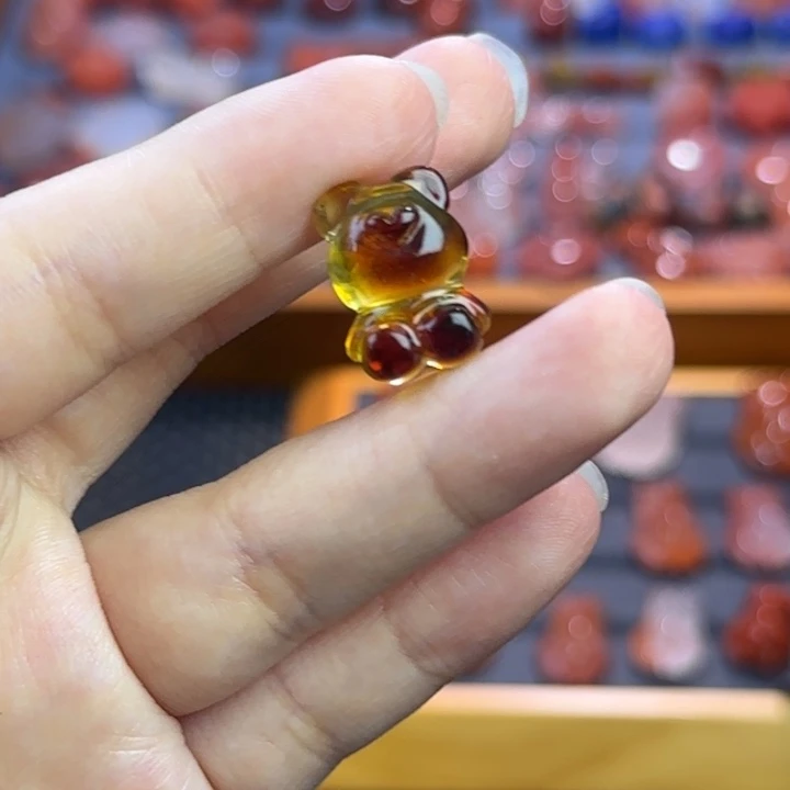 亞***ɞ南红玛瑙未镶嵌珠宝半成品小熊