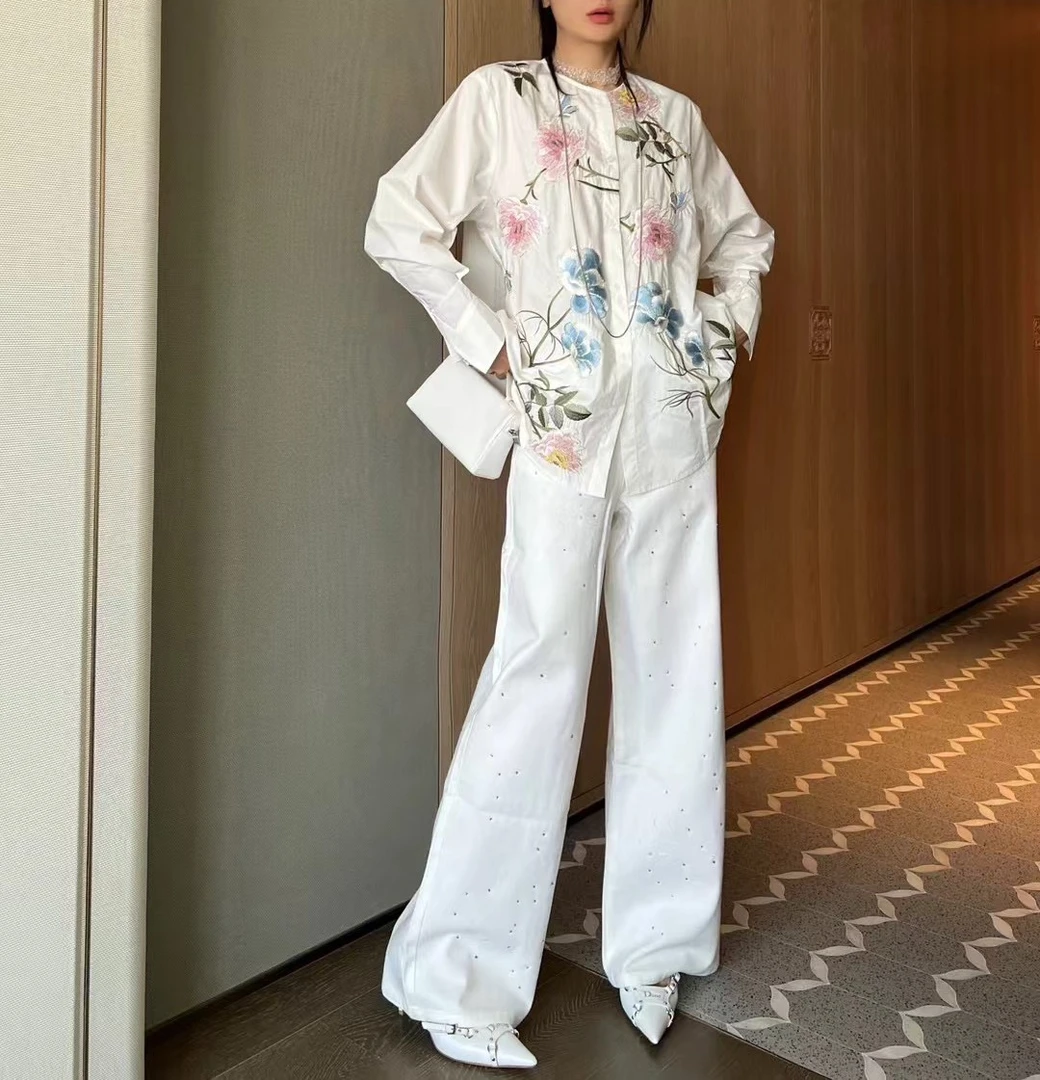 【女人花】高定款新中式重工刺绣衬衫