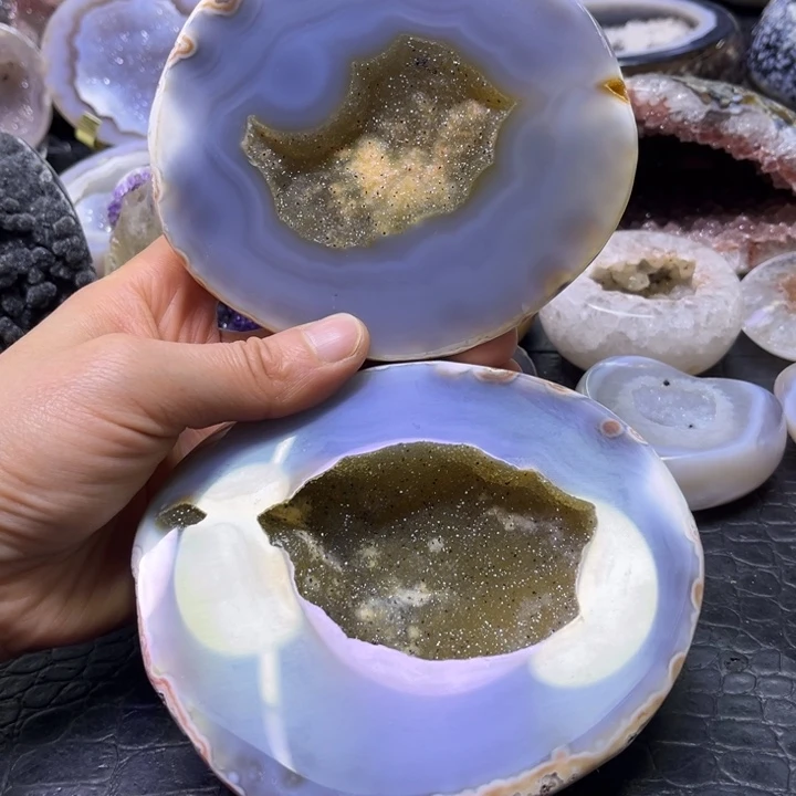 水晶珠宝半成品未镶嵌黄盆