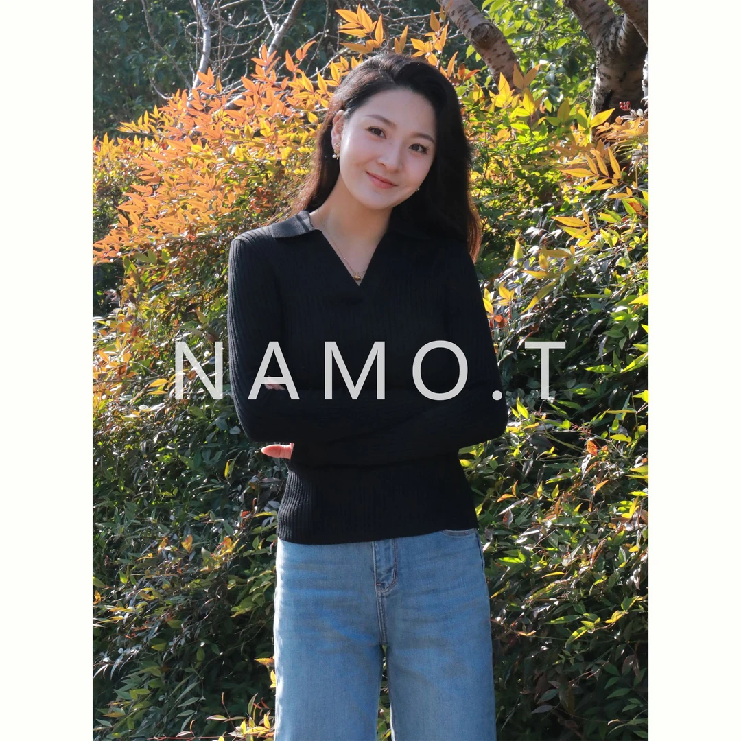 NAMO.T时尚休闲全羊毛polo领针织衫NF1511089