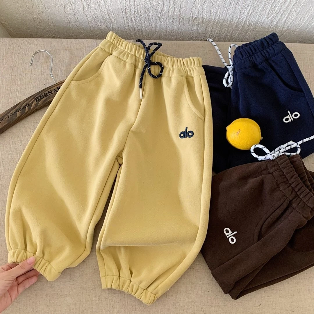 儿童裤子男款爆款2025新款卫裤女孩春秋款运动休闲洋气束脚高级潮